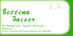 bettina haiser business card